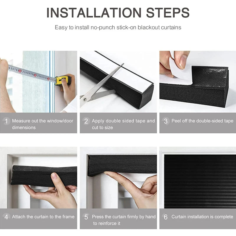 No-Drill Blackout Blinds